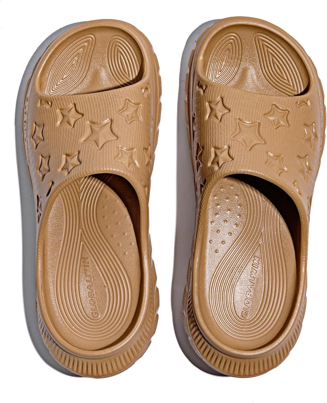 GLOBALWIN Sports Recovery Slides for Women Ava Sports Sandals With Comfortable Arch Support Indoor Outdoor Cloud Slippers Reduce Stress on Feet Lightweight Pillow Slides
