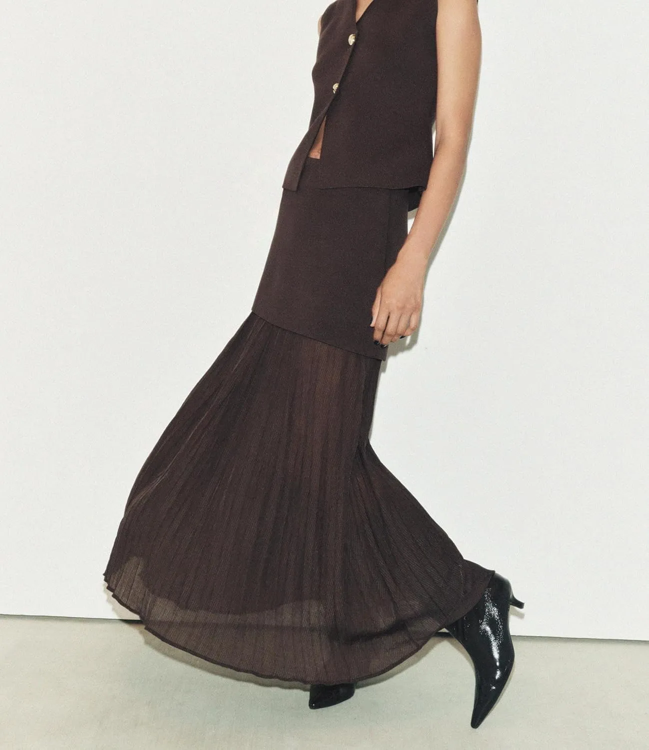 Goolita Burgundy Knee High Boots For Women, Pointed Toe Kitten Heel Wide Calf Boots Cherry Red Slip On Dress Tall Boots