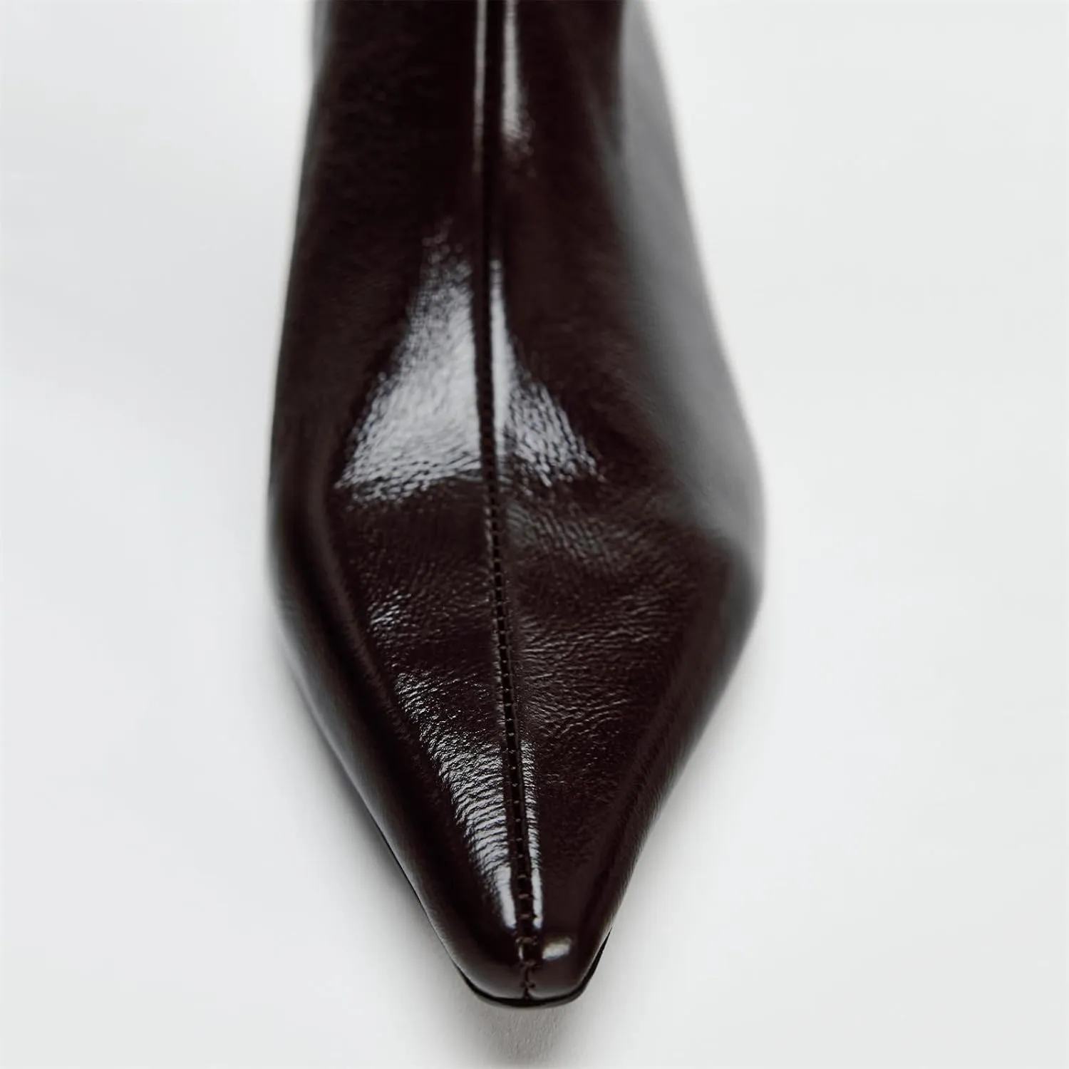 Goolita Burgundy Knee High Boots For Women, Pointed Toe Kitten Heel Wide Calf Boots Cherry Red Slip On Dress Tall Boots