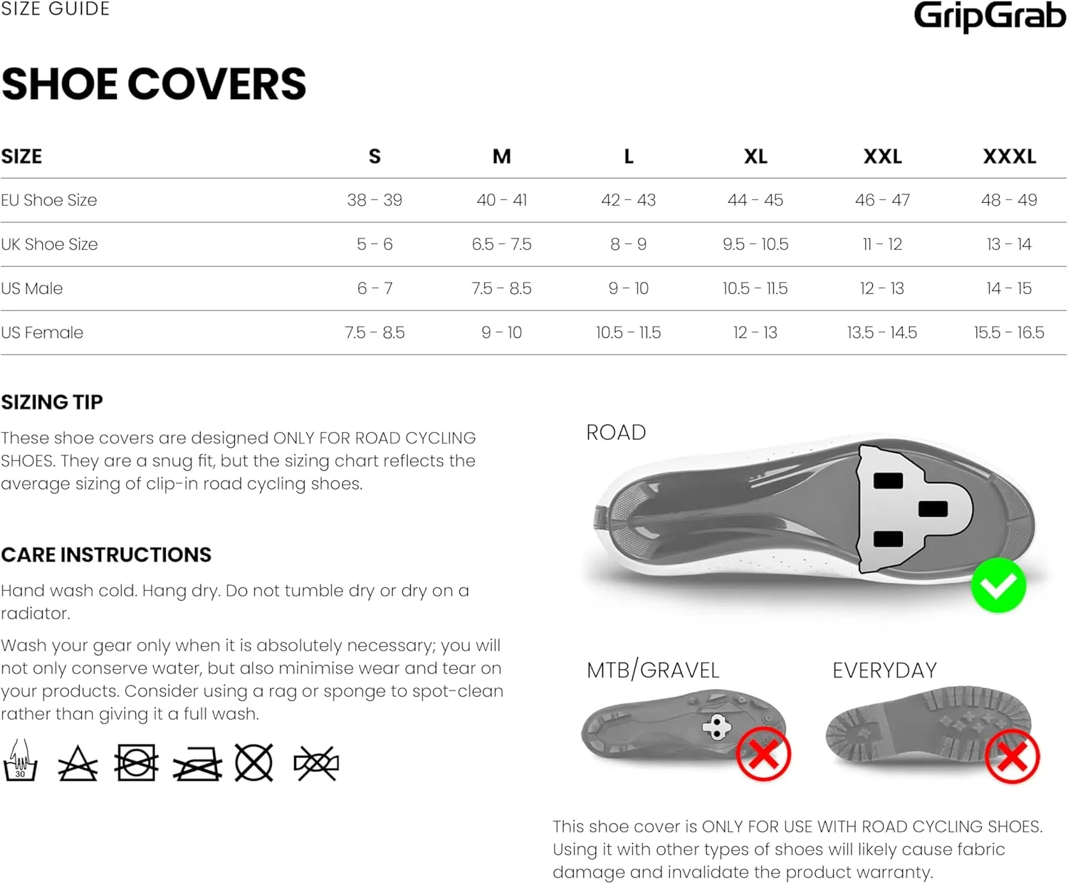 GripGrab RaceThermo Waterproof Winter Road Cycling Shoe Covers Cold Weather Thermal Neoprene Winter Cycling Overshoes