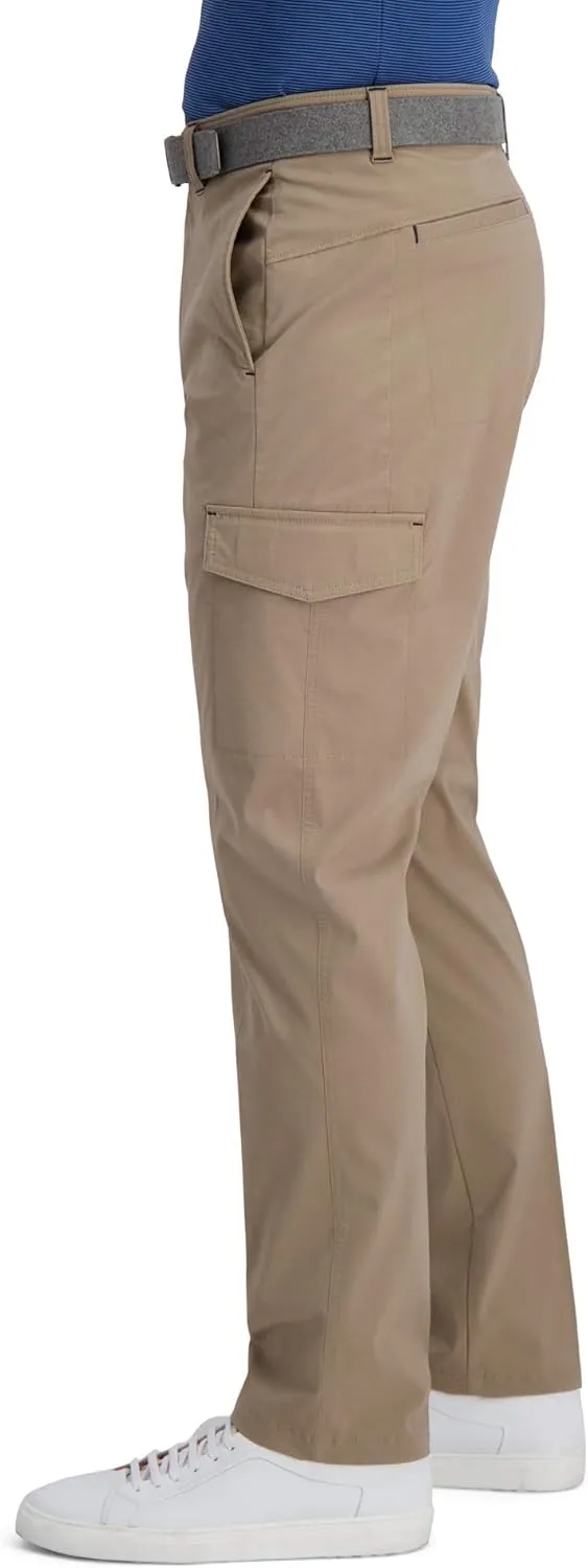 Haggar Men's The Active Series Slim/Straight Fit Flat Front Pant