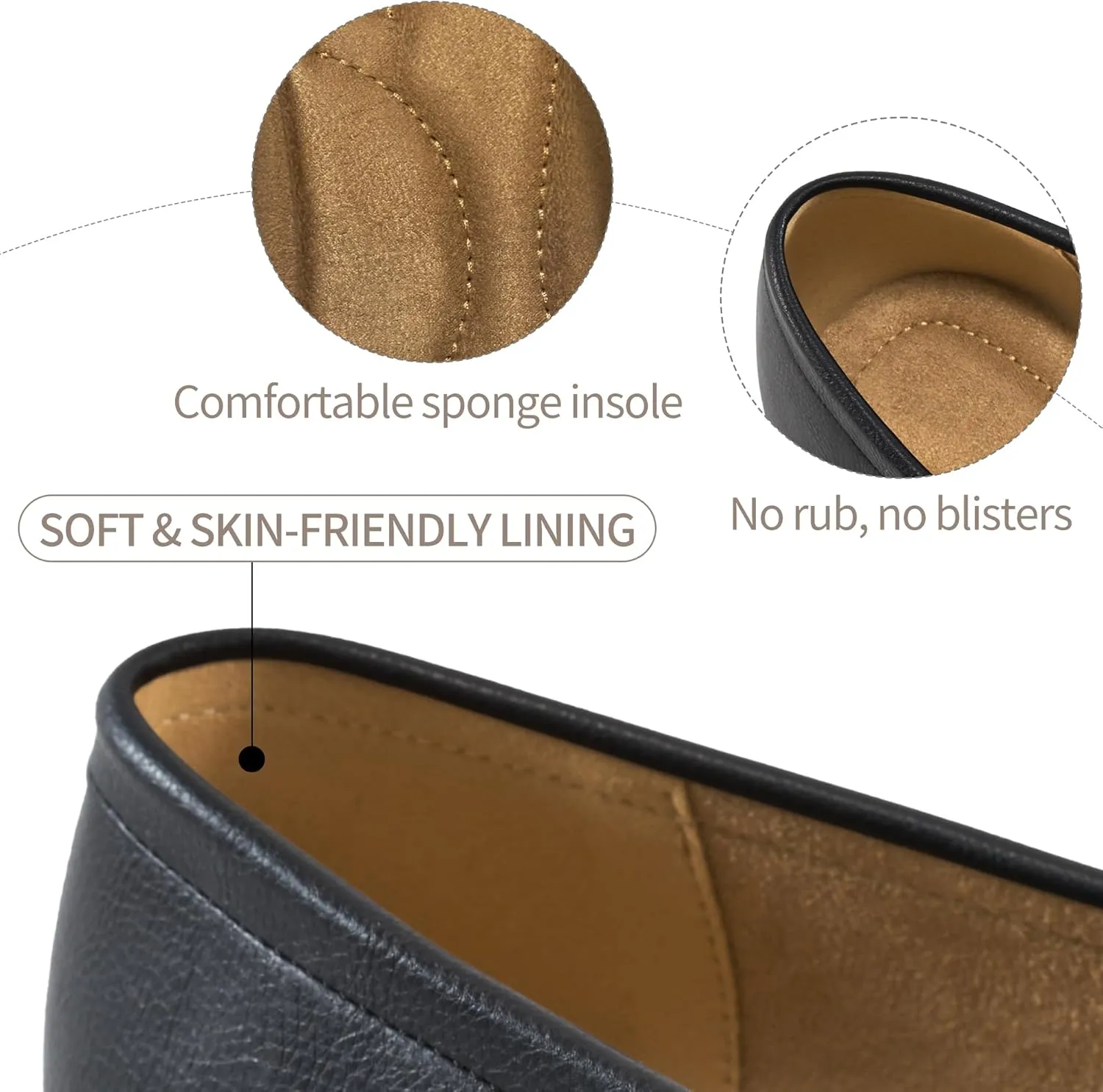 HARENCE Loafers for Women Comfortable Slip On Business Work Flats Shoes Casual Driving Moccasins Penny Loafer