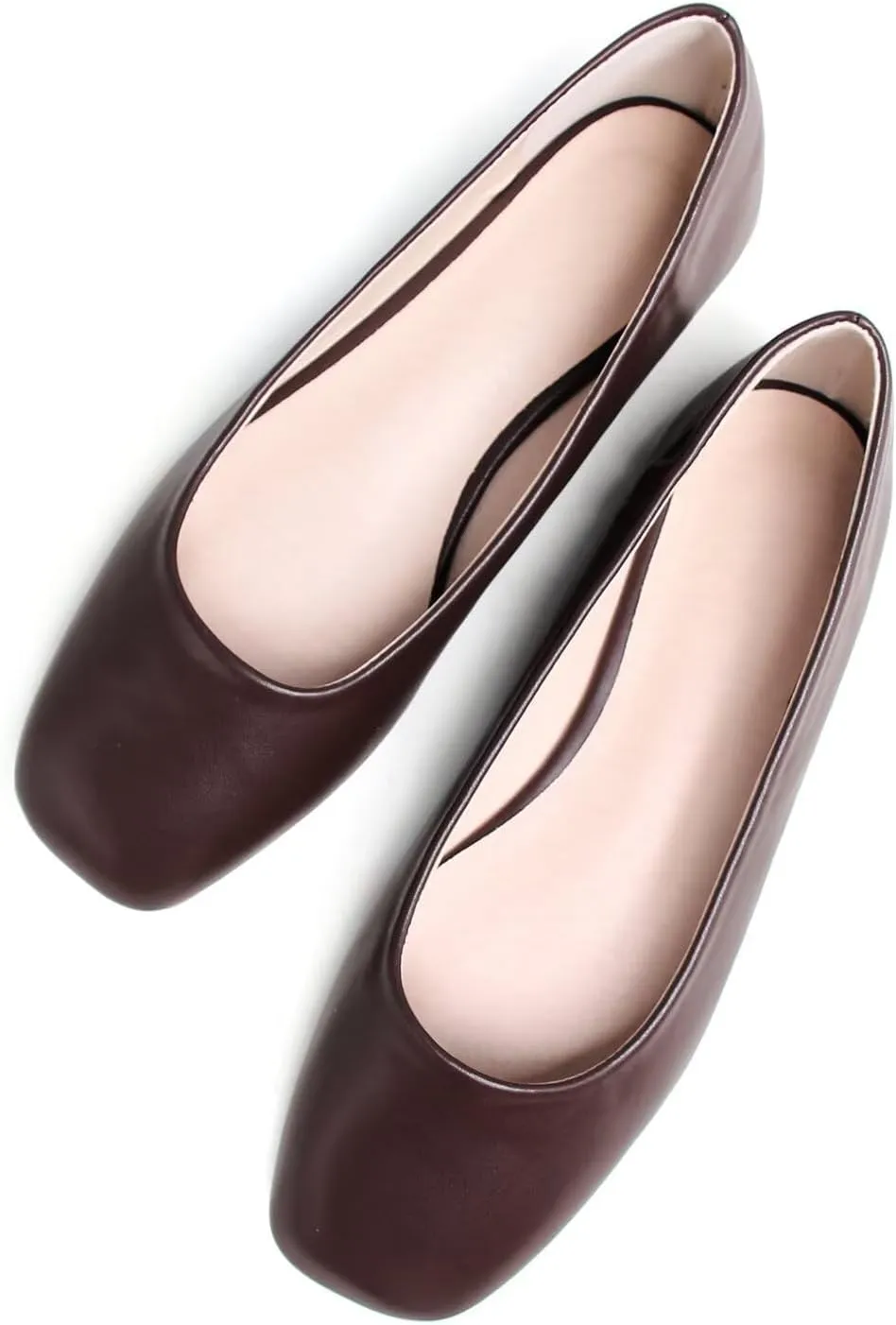Hee grand Women's Flats Square Toe Ballet Shoes Casual Flats Satin Dress Shoes Comfort Slip-On Loafers