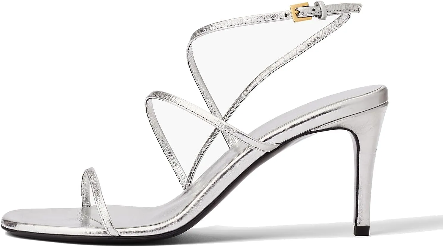 Heeled Sandals for Women Dressy Square Open Toe Comfy Strappy High Heels with Ankle Strap for Wedding Party Daily Wear
