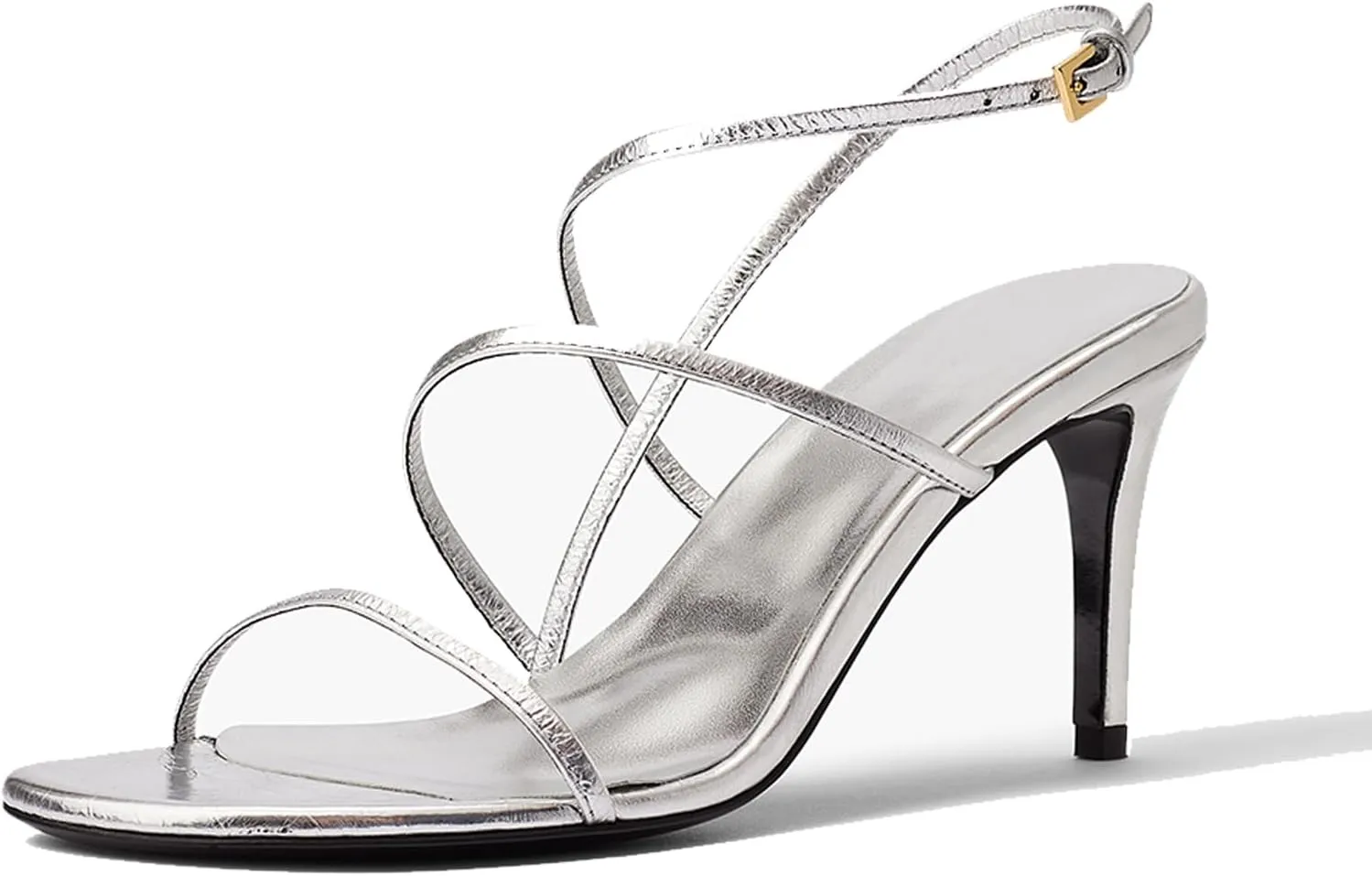 Heeled Sandals for Women Dressy Square Open Toe Comfy Strappy High Heels with Ankle Strap for Wedding Party Daily Wear