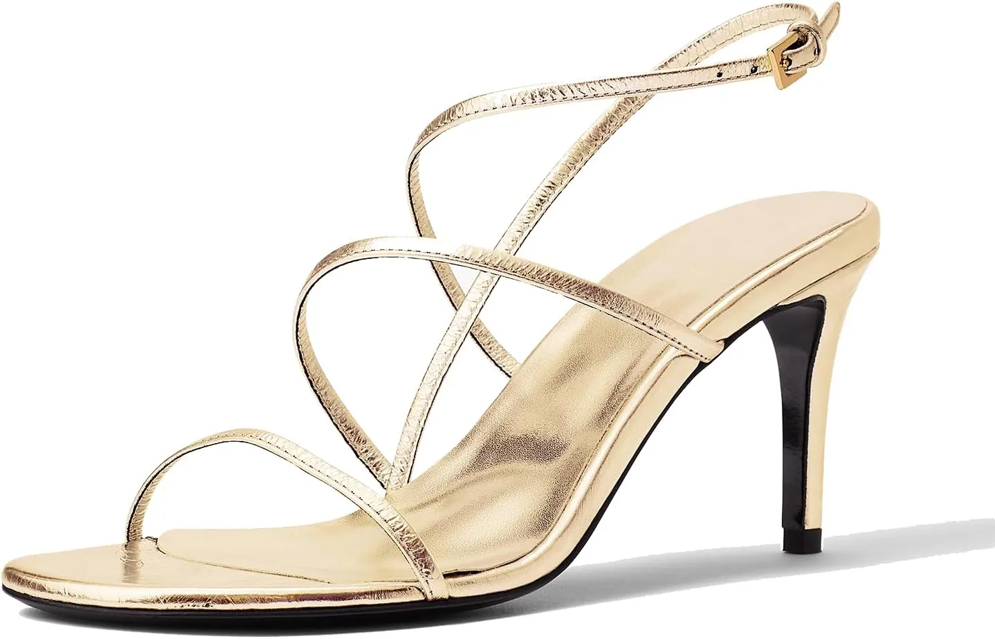 Heeled Sandals for Women Dressy Square Open Toe Comfy Strappy High Heels with Ankle Strap for Wedding Party Daily Wear