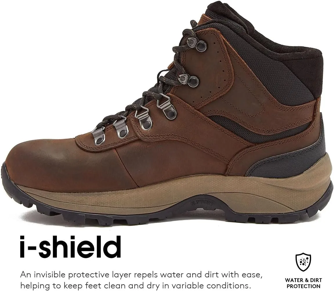 HI-TEC Men's Altitude VI I Waterproof Leather Hiking Boots - Black or Brown, Medium or Extra Wide
