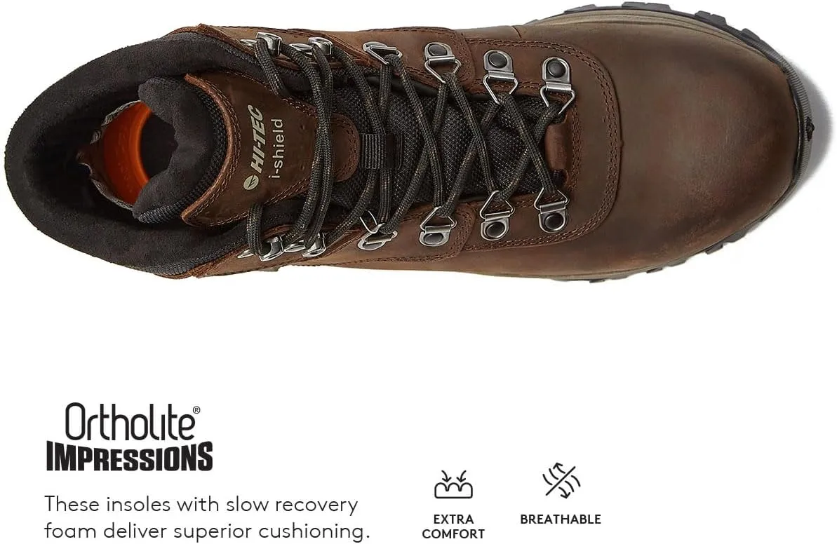 HI-TEC Men's Altitude VI I Waterproof Leather Hiking Boots - Black or Brown, Medium or Extra Wide