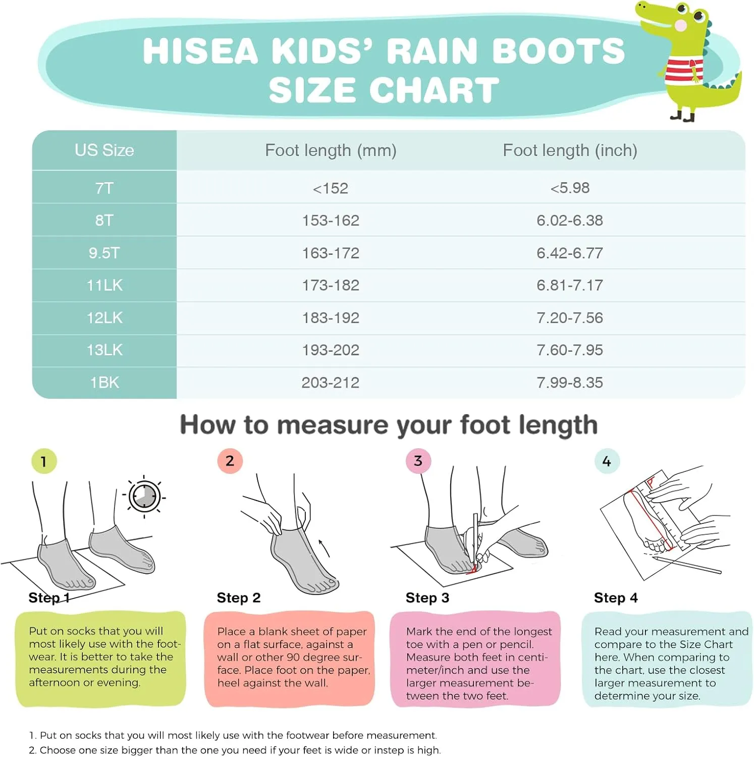 HISEA Toddler Kids Rain Boots for Boys Girls, Waterproof Rubber Boots with Easy-On Handles, Seamless Soft PVC Rainboots Lightweight Mud Shoes for Water Beach Outdoor Playing (Toddler/Little Kid/Big Kid)