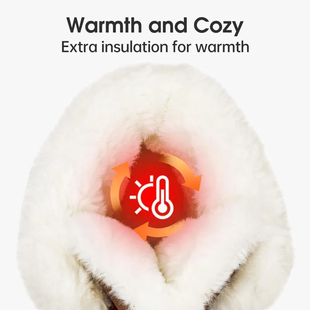 HOBIBEAR Womens Winter Boots Warm Faux Fur Lined Snow Boots Cold Weather Outdoor Shoes Water Resistant