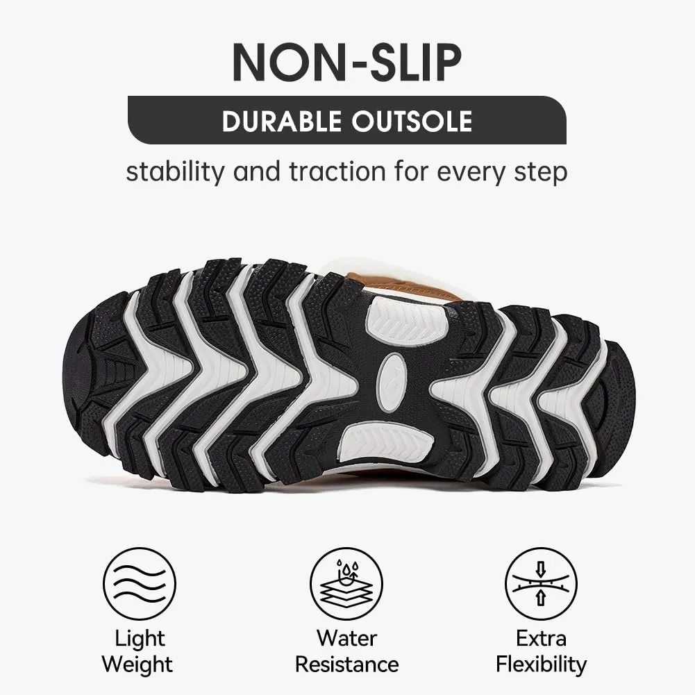 HOBIBEAR Womens Winter Boots Warm Faux Fur Lined Snow Boots Cold Weather Outdoor Shoes Water Resistant
