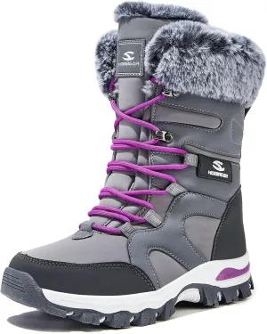 HOBIBEAR Women's Winter Snow Boots | Mid-Calf | Faux Fur | Water Resistant