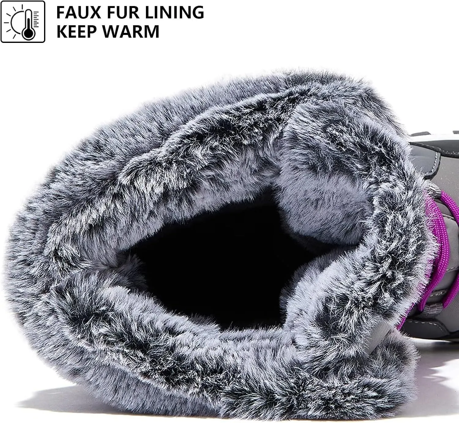 HOBIBEAR Women's Winter Snow Boots | Mid-Calf | Faux Fur | Water Resistant