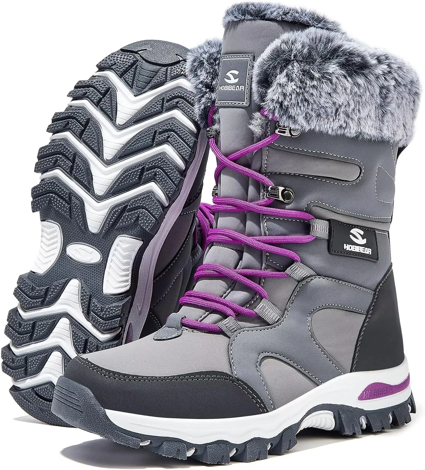 HOBIBEAR Women's Winter Snow Boots | Mid-Calf | Faux Fur | Water Resistant