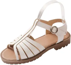 Hollow-Out Low-Heeled Sandals Summer New Casual Fashion Peep Toe Women Shoes