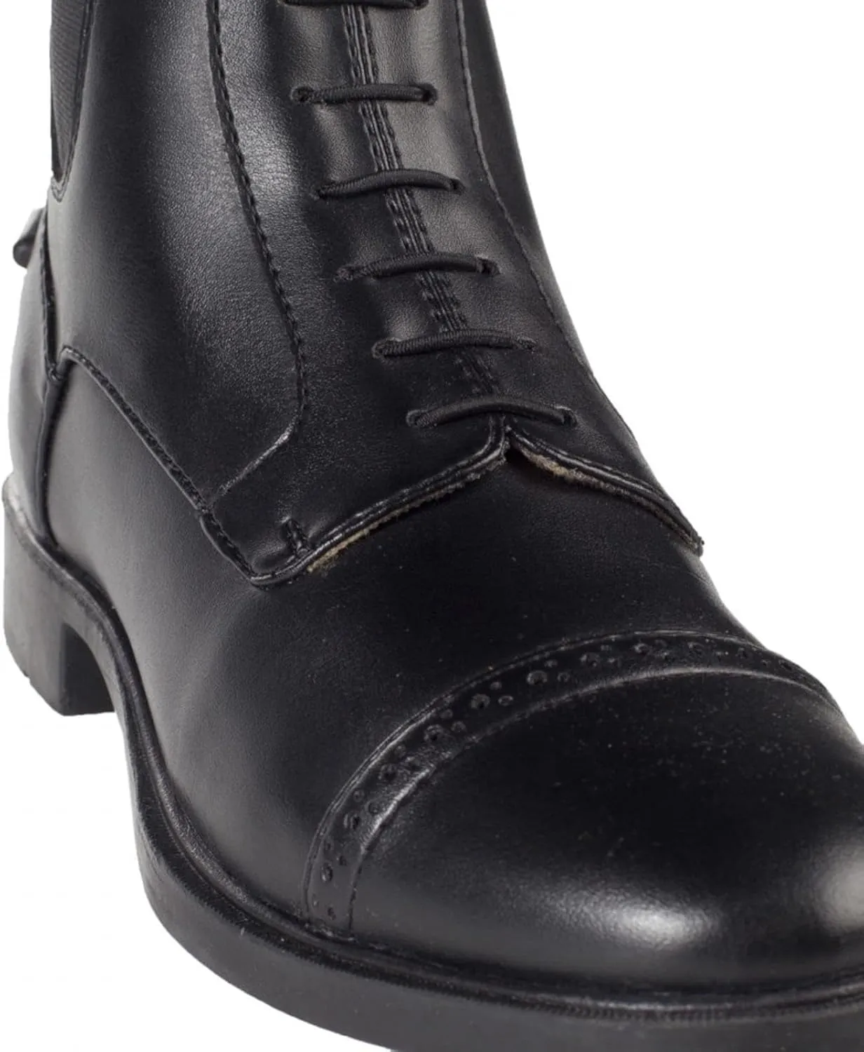 HORZE Kilkenny Kids' Unisex Equestrian Synthetic Leather Zip-Up Schooling Paddock Boots
