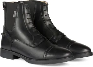 HORZE Kilkenny Kids' Unisex Equestrian Synthetic Leather Zip-Up Schooling Paddock Boots