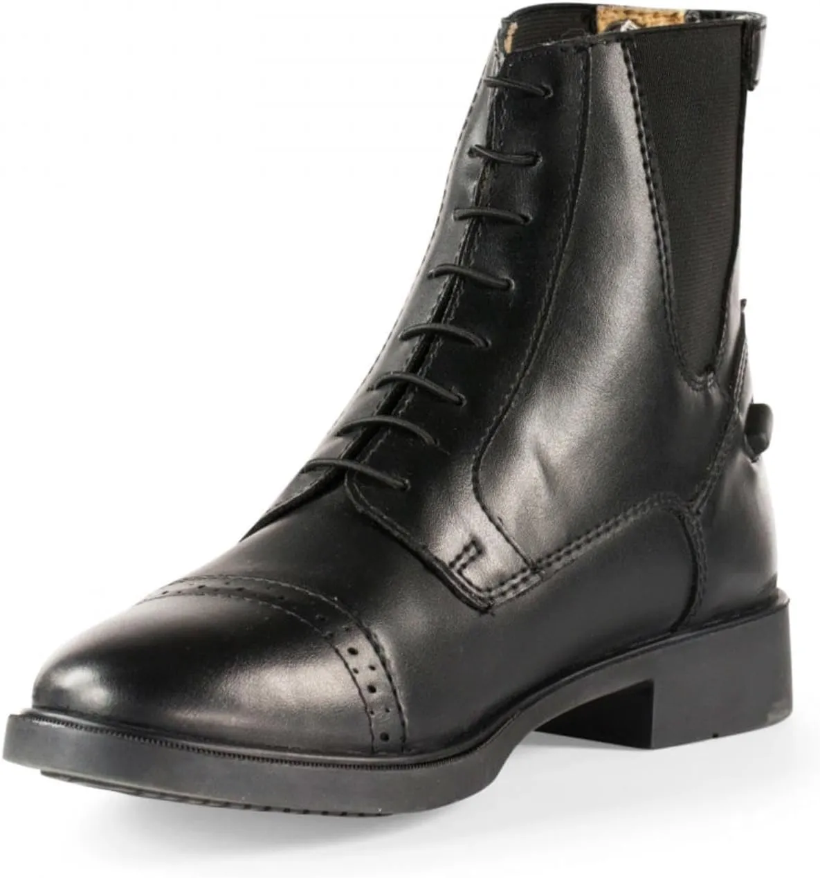 HORZE Kilkenny Kids' Unisex Equestrian Synthetic Leather Zip-Up Schooling Paddock Boots