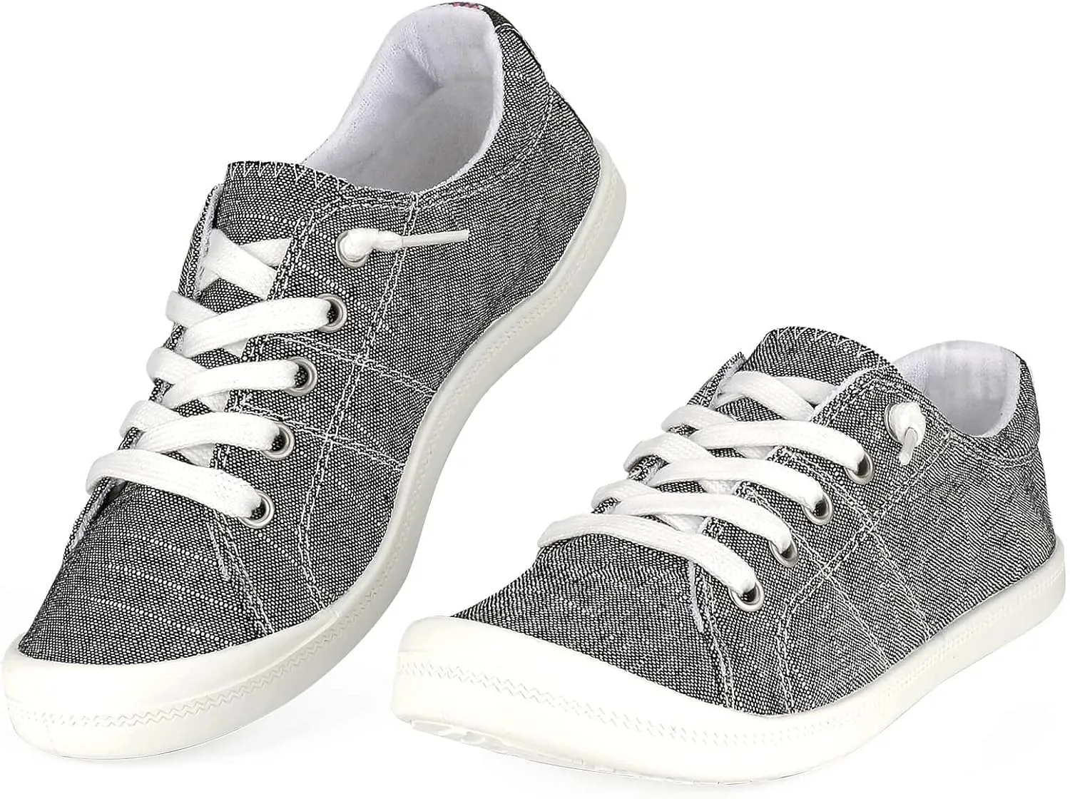 Hxlber Women's Low Top Sneaker - Round Toe Comfort Casual Canvas Shoes Fashion Sneakers for Walking for Women