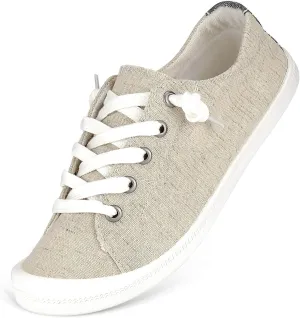 Hxlber Women's Low Top Sneaker - Round Toe Comfort Casual Canvas Shoes Fashion Sneakers for Walking for Women