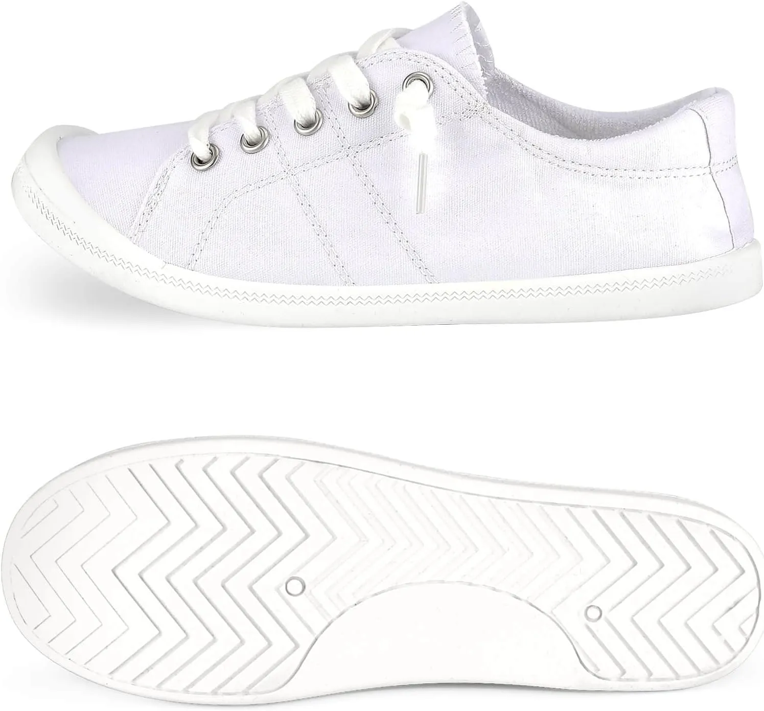 Hxlber Women's Low Top Sneaker - Round Toe Comfort Casual Canvas Shoes Fashion Sneakers for Walking for Women