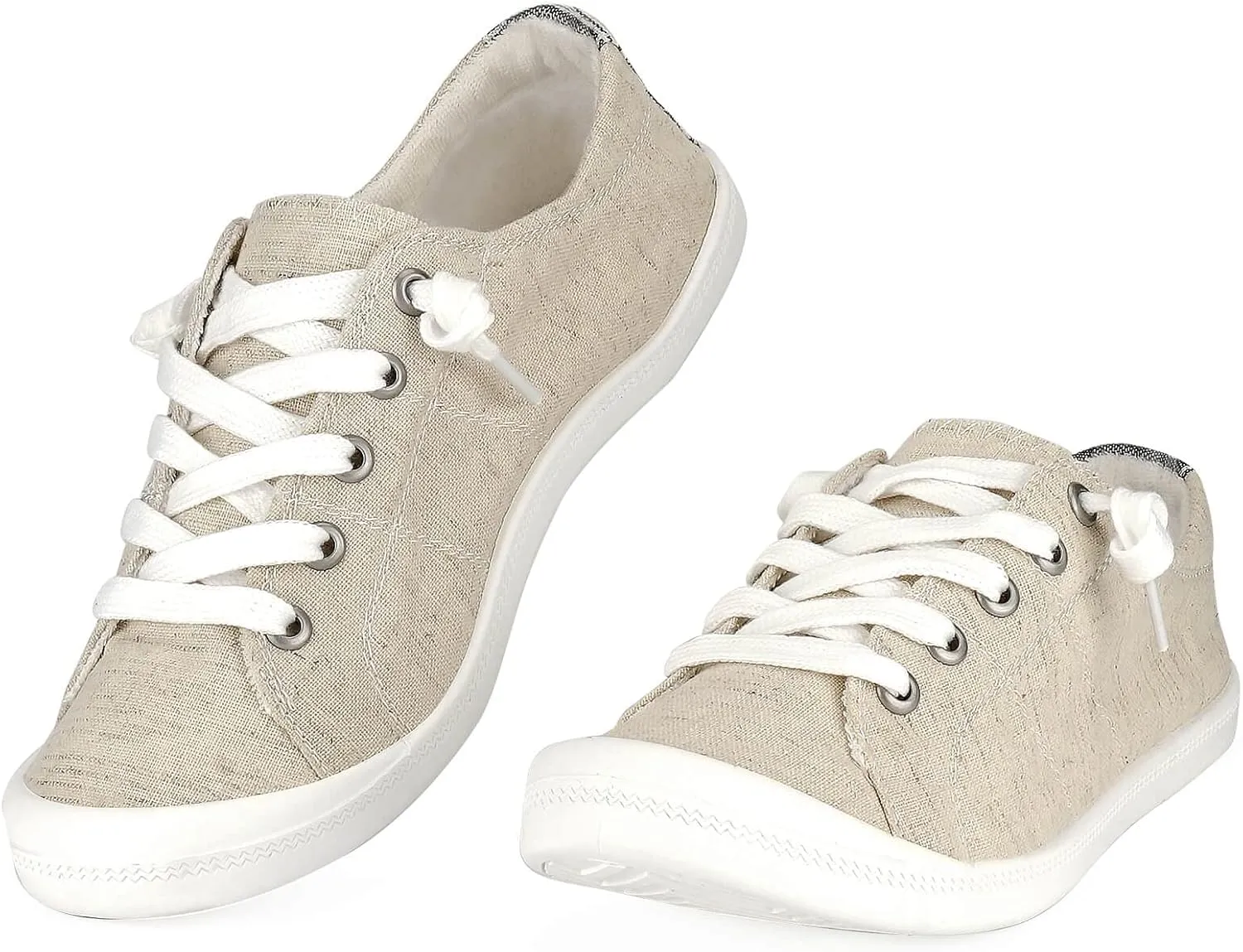 Hxlber Women's Low Top Sneaker - Round Toe Comfort Casual Canvas Shoes Fashion Sneakers for Walking for Women