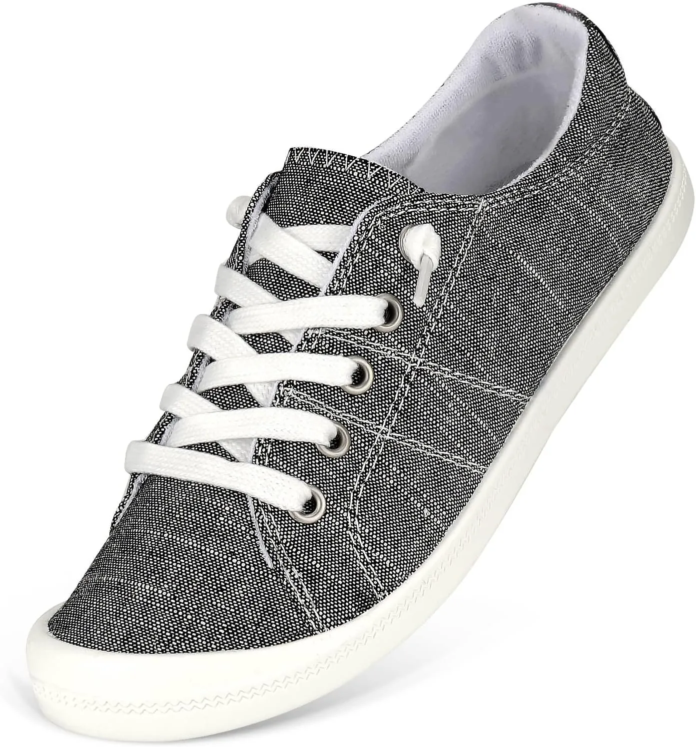 Hxlber Women's Low Top Sneaker - Round Toe Comfort Casual Canvas Shoes Fashion Sneakers for Walking for Women