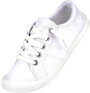 Hxlber Women's Low Top Sneaker - Round Toe Comfort Casual Canvas Shoes Fashion Sneakers for Walking for Women