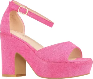 ILLUDE Women's Platform Heels Sandals Ankle Strap Block Chunky Heel Open Toe Platform Wedge Sandals – Cleo