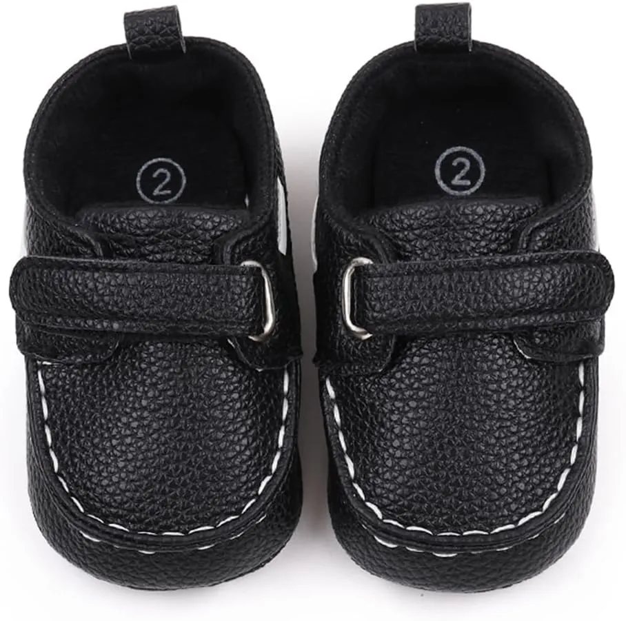 Infant Baby Boys Girls Leather Loafers Dress Shoes Newborn Oxford Flats Casual Moccasins Slip-On First Walking Boat Shoes