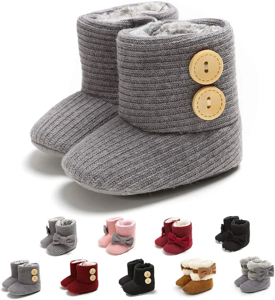 Infant Boots Winter Baby Girl Shoes Soft Sole Anti-Slip Toddler Snow Warm Prewalker Newborn Boots