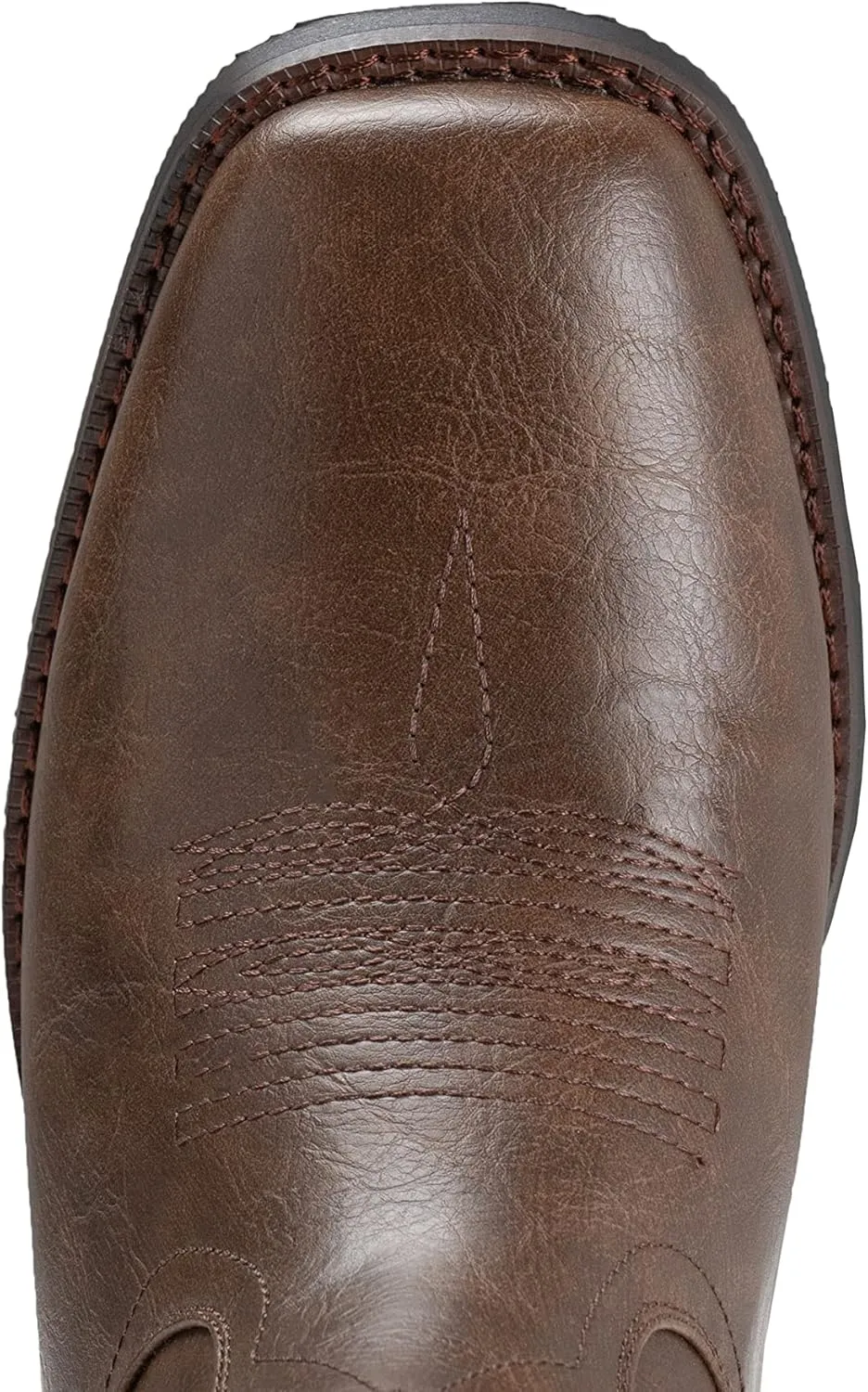 IUV Cowboy Boots For Men Wide Foot Square Toe Western Boots with Classic Embroidered Durable Slip on Boots