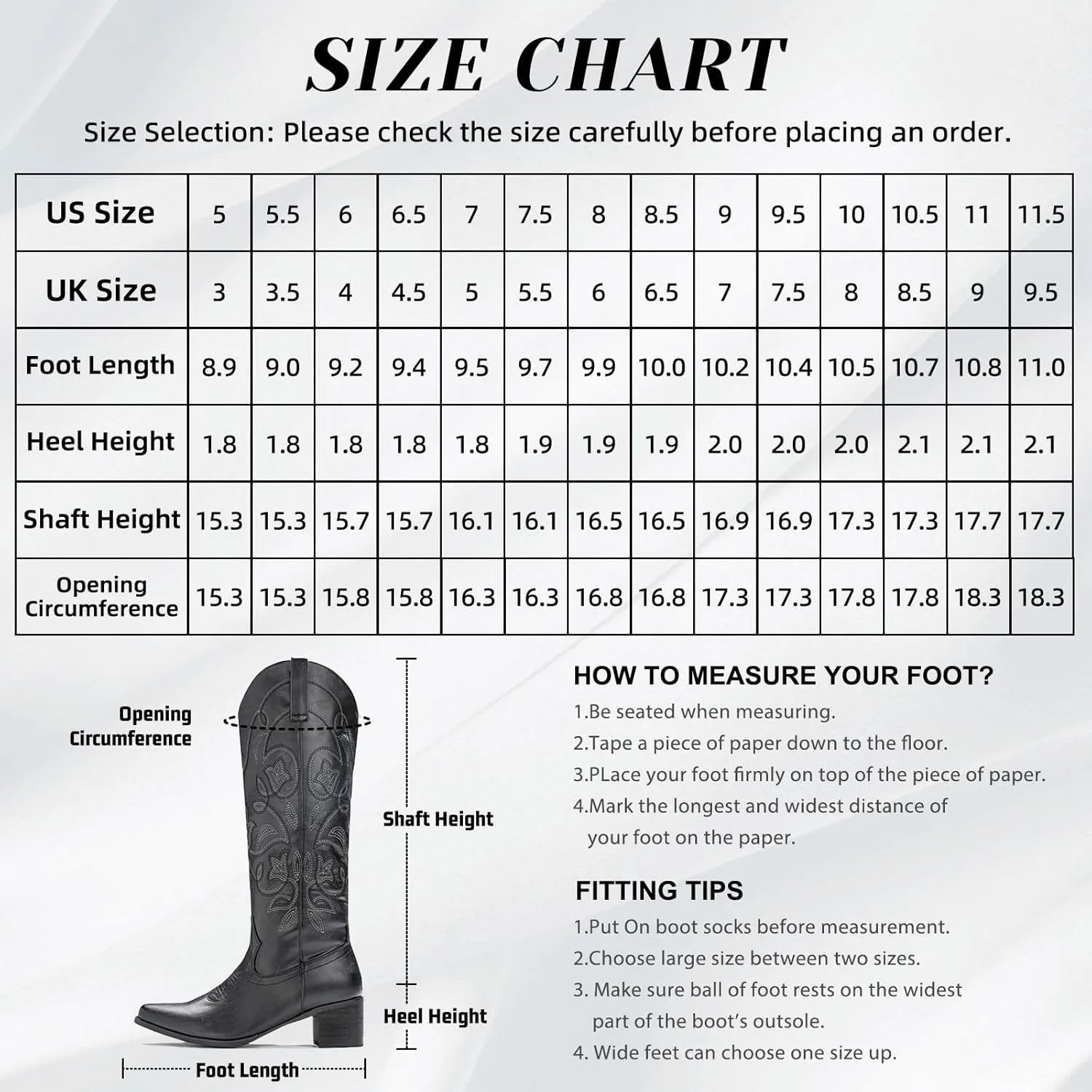 IUV Cowboy Boots For Women Pointy Toe Women's Western Boots Cowgirl Boots Mid Calf Boots