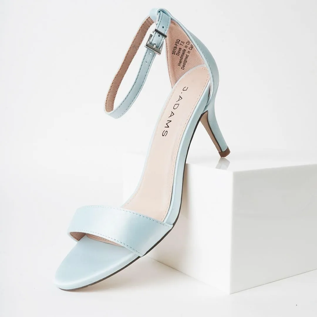 J. Adams Dove Ankle Strap Womens Stiletto For Women Sexy - Open Toe Strappy Heels, Wedding Shoes For Bride, Summer Heels and Bridal Shoes
