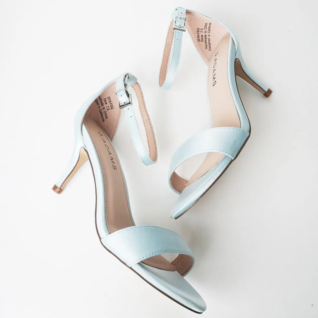 J. Adams Dove Ankle Strap Womens Stiletto For Women Sexy - Open Toe Strappy Heels, Wedding Shoes For Bride, Summer Heels and Bridal Shoes
