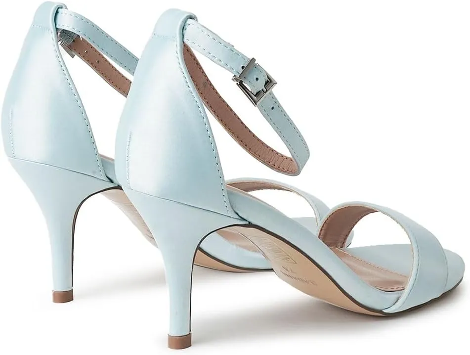 J. Adams Dove Ankle Strap Womens Stiletto For Women Sexy - Open Toe Strappy Heels, Wedding Shoes For Bride, Summer Heels and Bridal Shoes