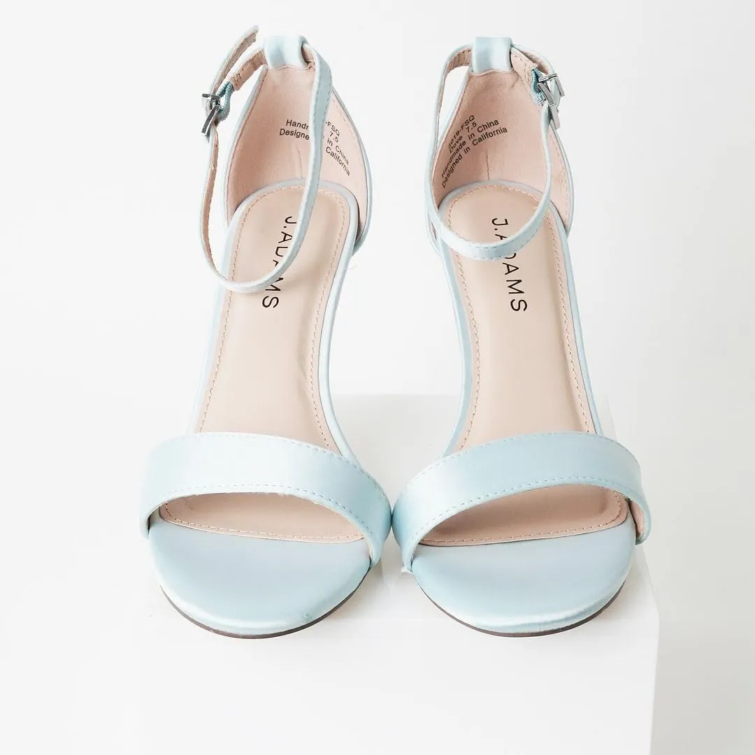 J. Adams Dove Ankle Strap Womens Stiletto For Women Sexy - Open Toe Strappy Heels, Wedding Shoes For Bride, Summer Heels and Bridal Shoes