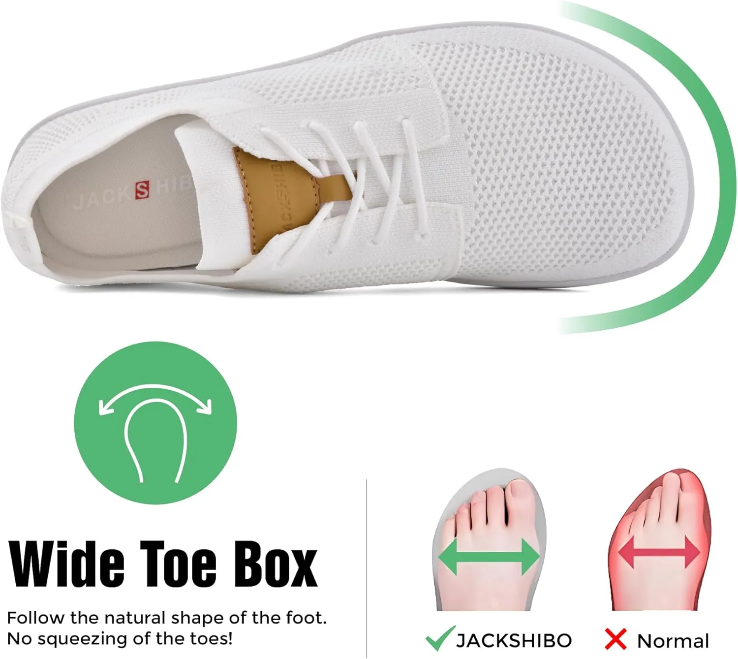 JACKSHIBO Men's Dress Sneakers Fashion Oxfords Business Casual Shoes Wide Toe Box Barefoot Minimalist Walking Sneakers Zero Drop Sole