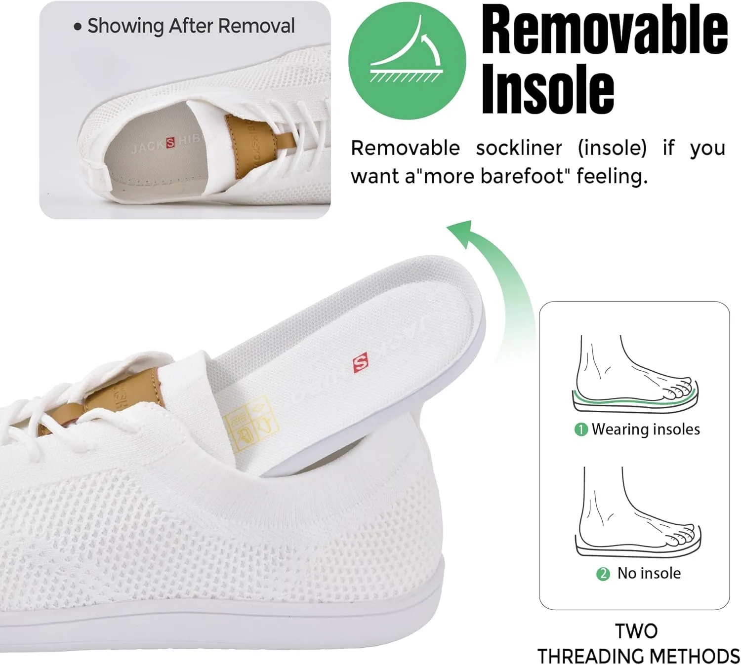 JACKSHIBO Men's Dress Sneakers Fashion Oxfords Business Casual Shoes Wide Toe Box Barefoot Minimalist Walking Sneakers Zero Drop Sole