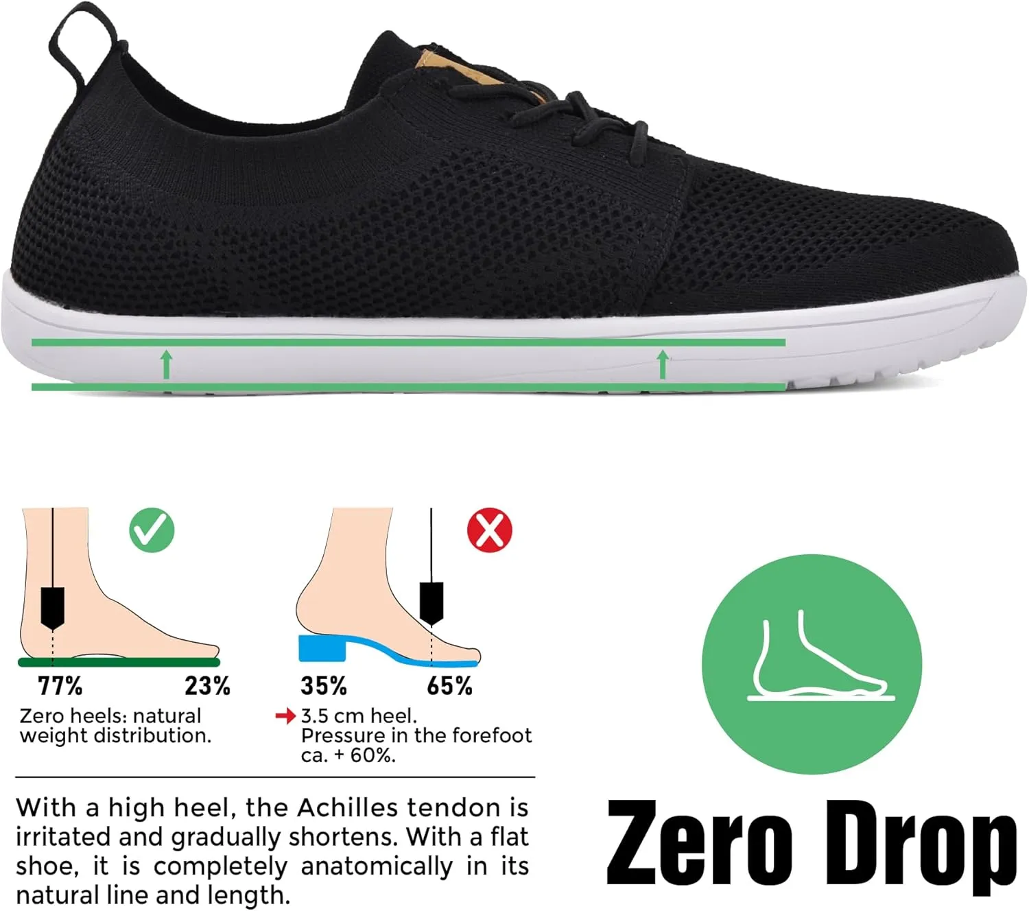 JACKSHIBO Men's Dress Sneakers Fashion Oxfords Business Casual Shoes Wide Toe Box Barefoot Minimalist Walking Sneakers Zero Drop Sole