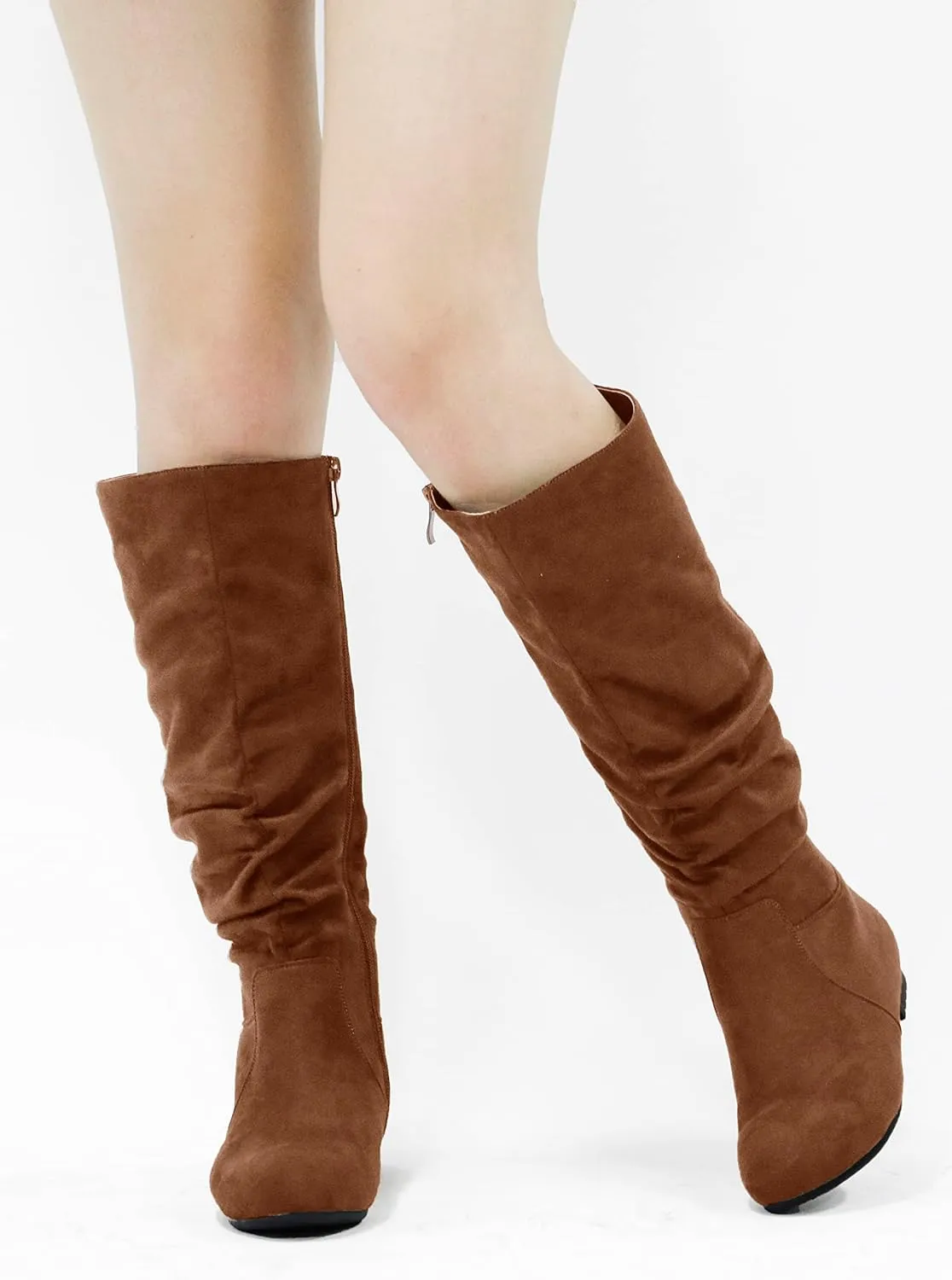 Jeossy Women's 941 Knee High Boots, Falt Slouch Boots, Tall Fall Boots Pull on