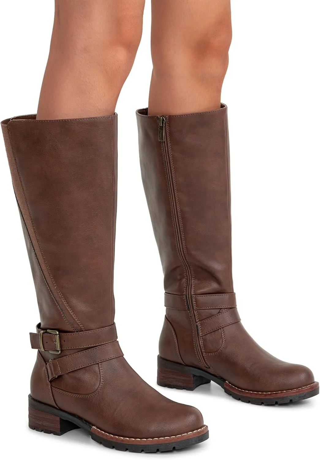 Jeossy Women's 9659 Knee High Boots, Riding Horse Tall Boots with Elastic Band and Side Zipper