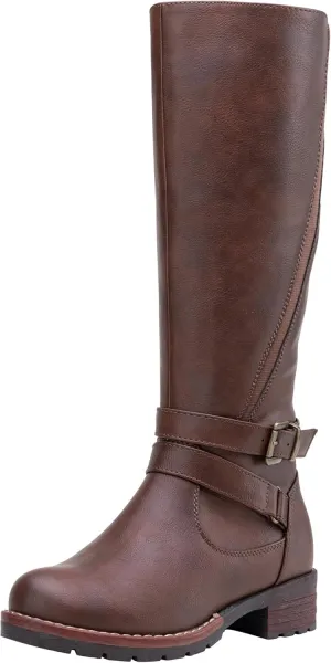 Jeossy Women's 9659 Knee High Boots, Riding Horse Tall Boots with Elastic Band and Side Zipper