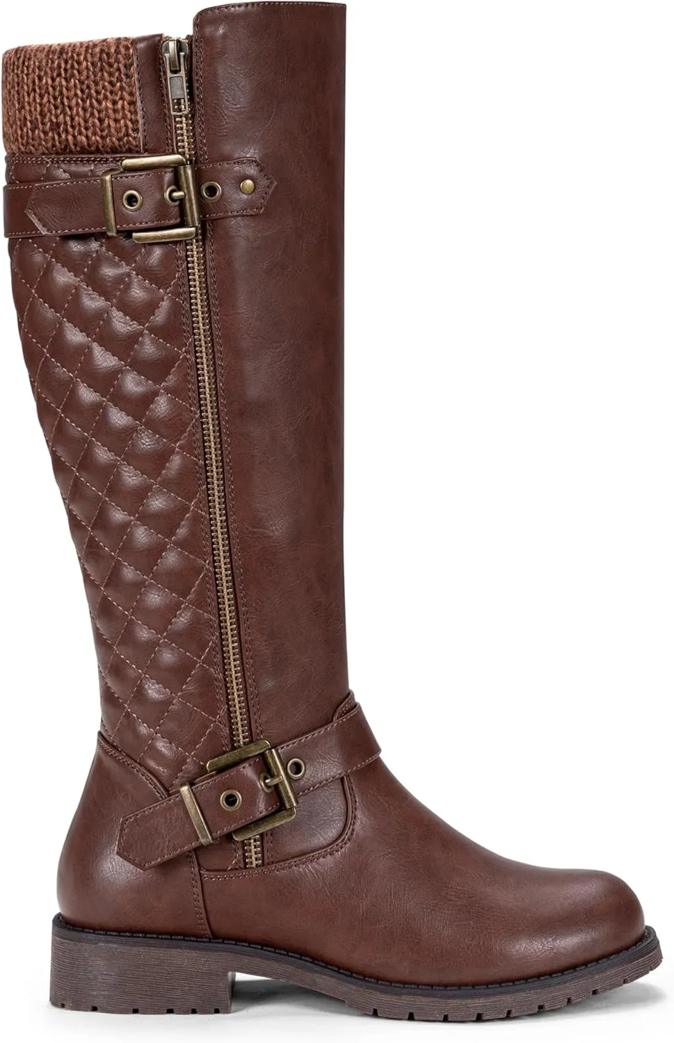 Jeossy Women's Knee High Riding Tall Boots, Comfortable with Metal Buckle and Zipper Boots with Wide Calf