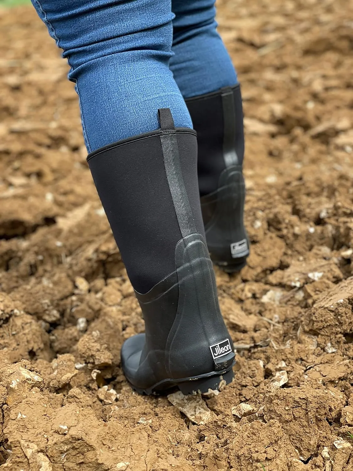 Jileon Wide Fit Rain Boots for Men & Women - up to 20 inch Calf - Warm Waterproof Flexible Neoprene - Wide in Foot and Calf