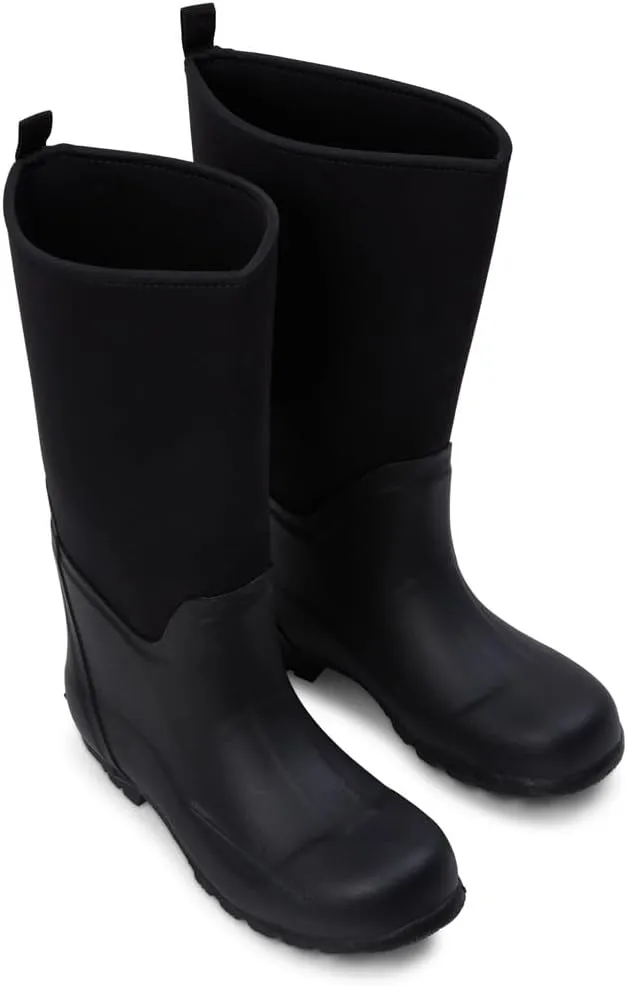 Jileon Wide Fit Rain Boots for Men & Women - up to 20 inch Calf - Warm Waterproof Flexible Neoprene - Wide in Foot and Calf