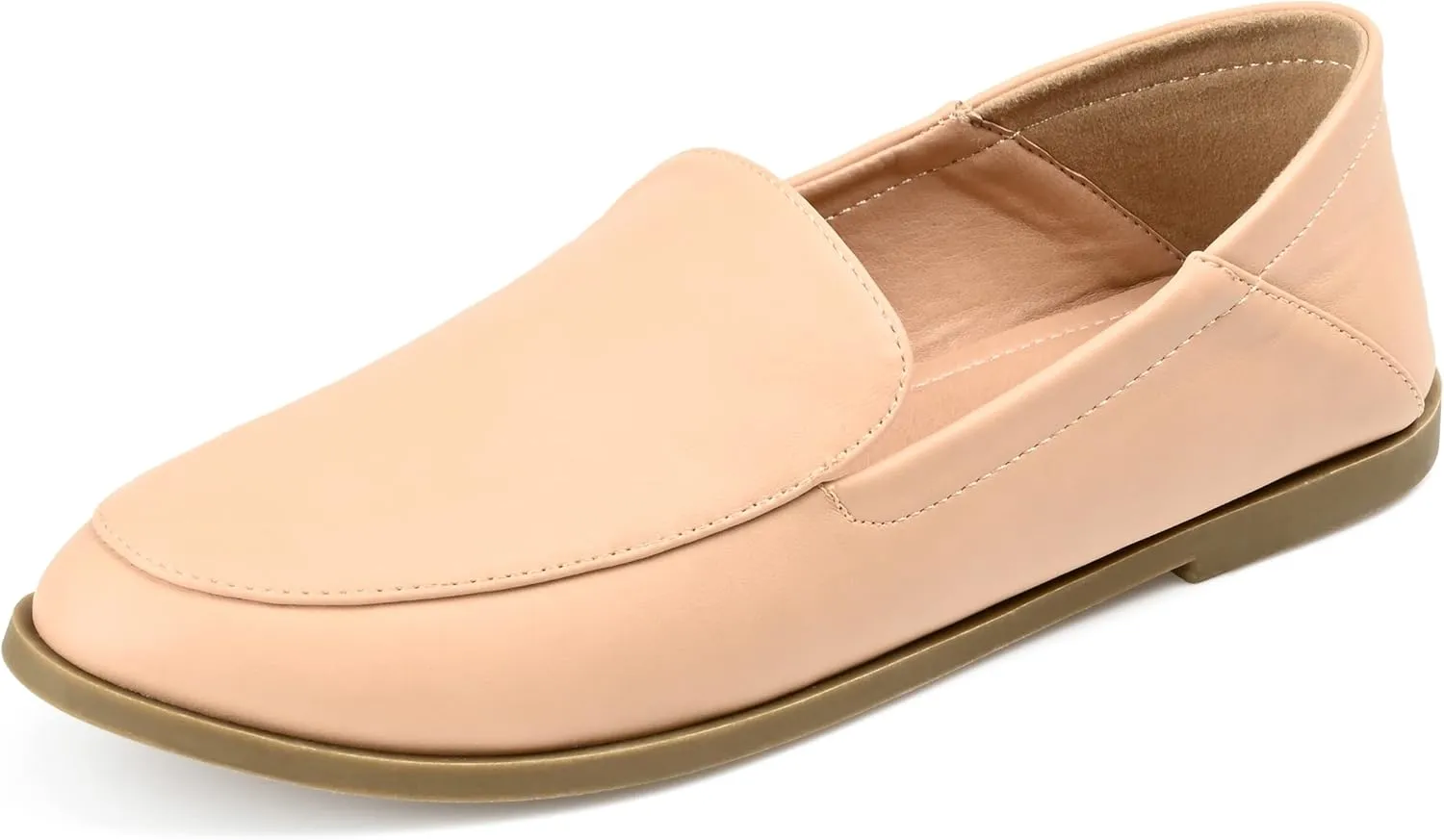 Journee Collection Womens Corinne Faux Leather Slip On Loafers