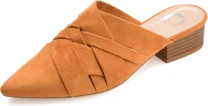 Journee Collection Womens Kalida Pointed Toe Slip On Mule Sandals