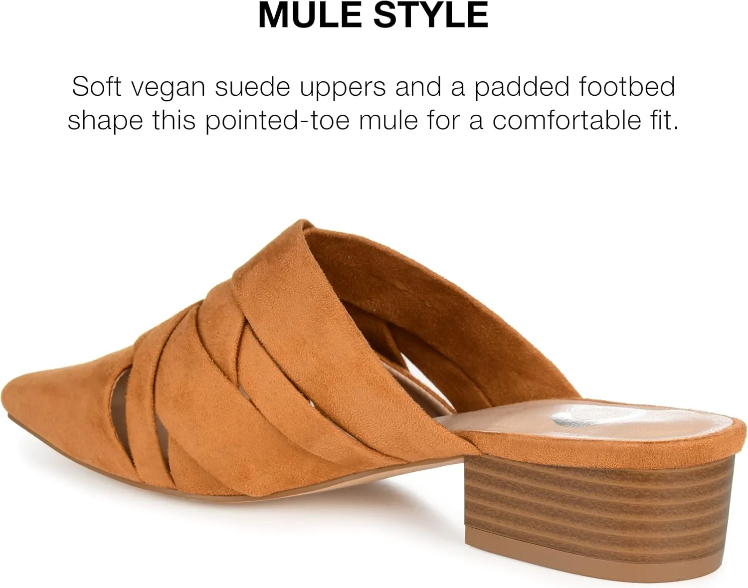 Journee Collection Womens Kalida Pointed Toe Slip On Mule Sandals