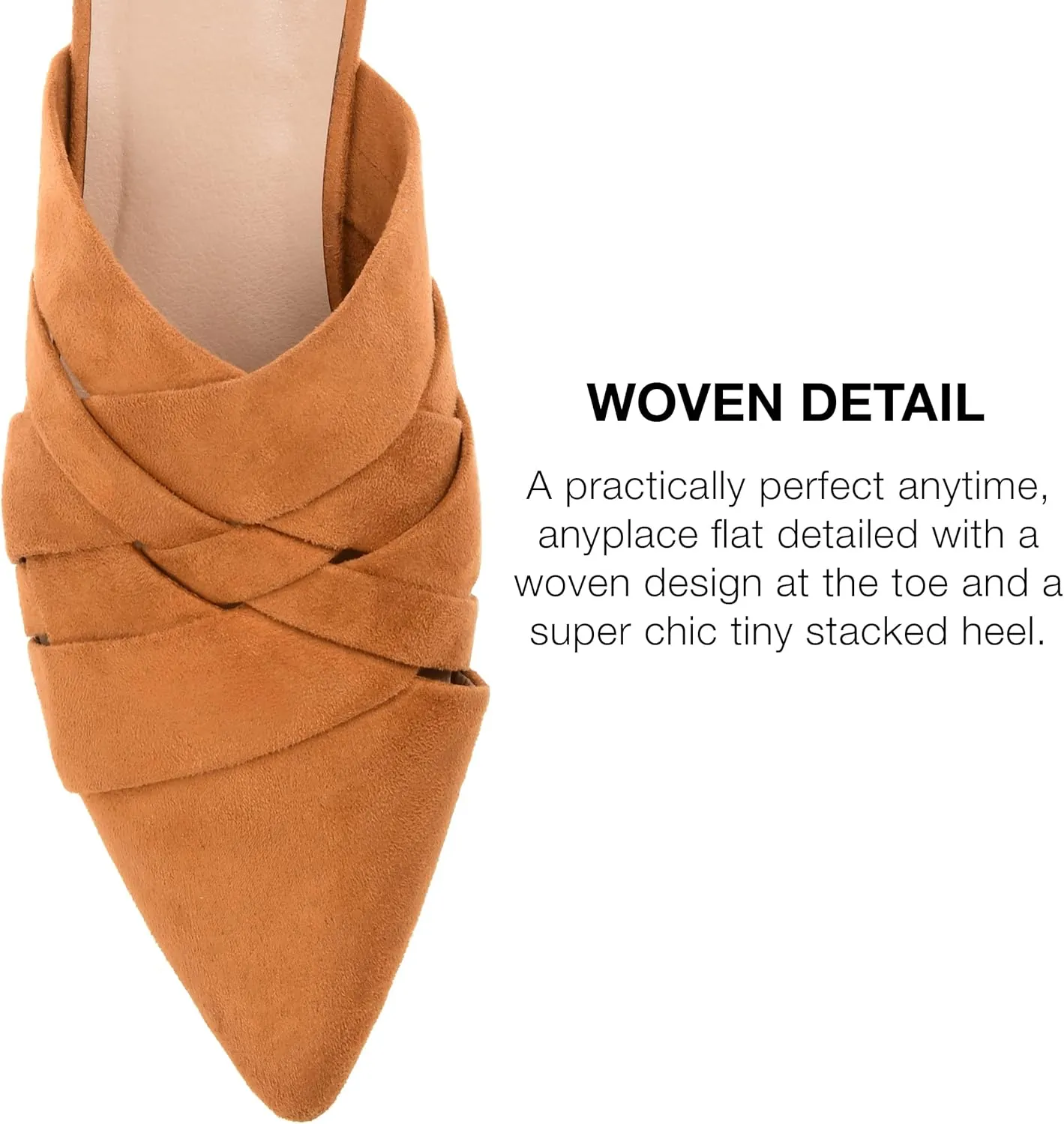 Journee Collection Womens Kalida Pointed Toe Slip On Mule Sandals